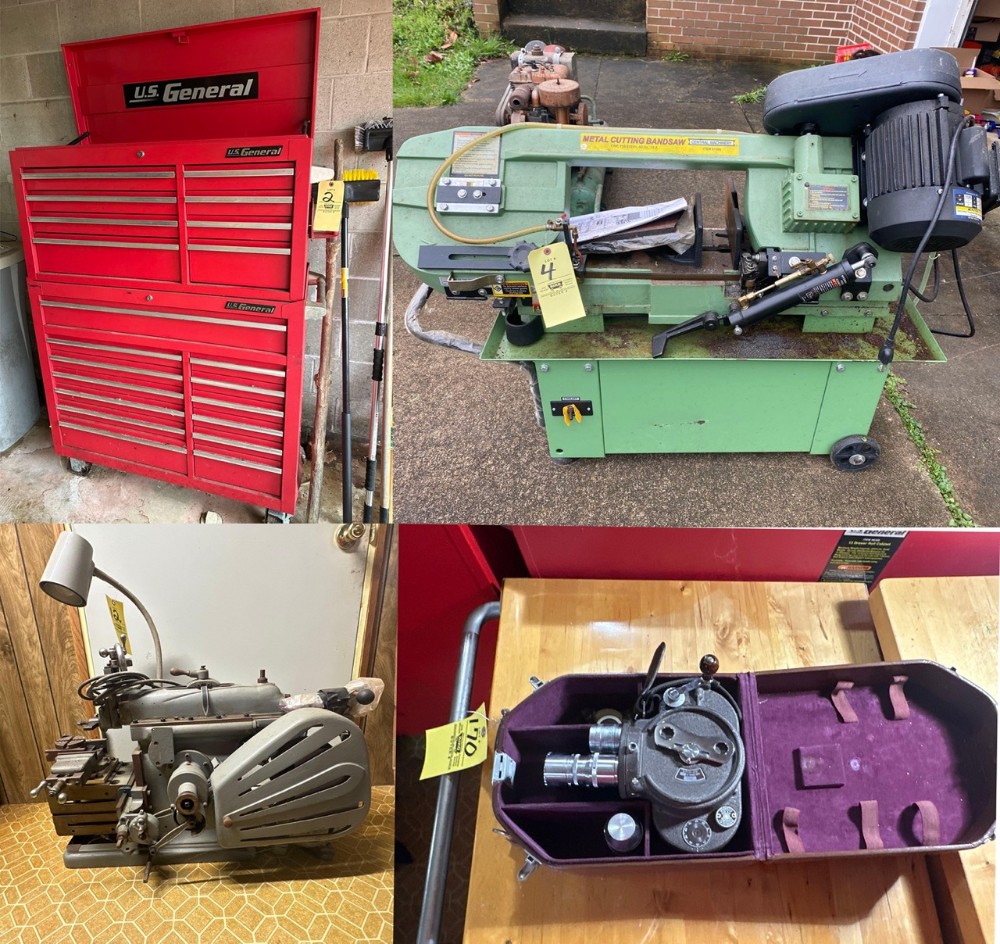 Public Auction Sale Machinist Tools And Equipment, Stack Toolboxes